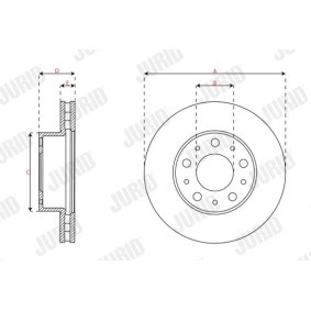 Acquista Disco freno da JURID 569120J a buon mercato per soli 45,74 €