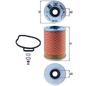Acquista Filtro olio da KNECHT OX 151D a buon mercato per soli 17,48 €