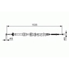 Osta Vaijeri, seisontajarru BOSCH:llä 1 987 482 394 edullisesti hintaan 25,51 €