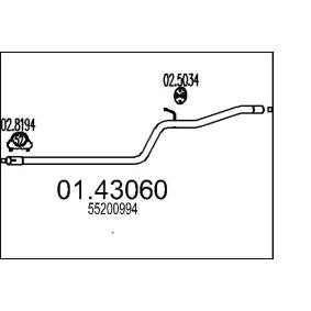 Compre Tubo de escape da MTS 01.43060 a um preço baixo por 44,58 €