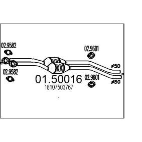 Acquista Silenziatore centrale da MTS online per Z3 Roadster (E36) a prezzi moderati