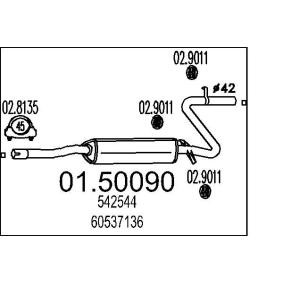 Compre Silenciador intermedio de MTS online para 33 Sportwagon (905A) a precios moderados
