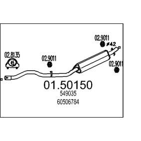 Achetez des Silencieux intermédiaire MTS 01.50150 à prix pour 50,83 €