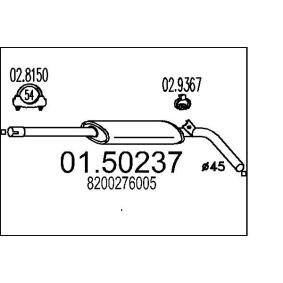 Compre Silenciador intermedio de MTS online para MEGANE II (BM0/1_, CM0/1_) a precios moderados