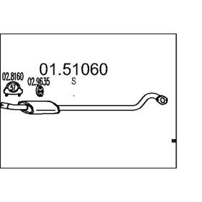 Comprar Silenciador intermedio de MTS 01.51060 a bajo precio de 72,05 €