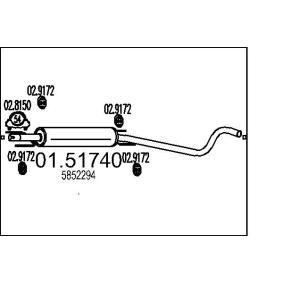 Compre Silenciador central de MTS online para ZAFIRA B (A05) a preços moderados