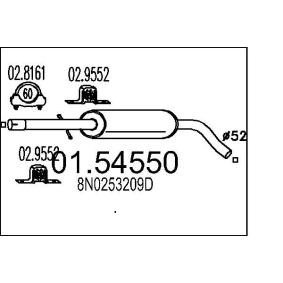 Compre Silenciador intermedio de MTS online para TT Roadster (8N9) a precios moderados
