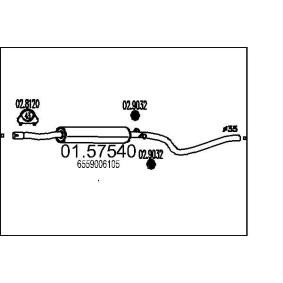 Achetez des Silencieux intermédiaire MTS 01.57540 à prix pour 64,43 €