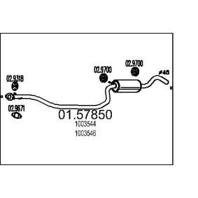 Comprar Silenciador intermedio de MTS 01.57850 a bajo precio de 56,98 €