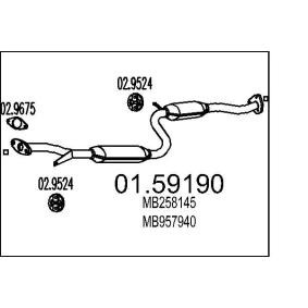 Achetez des Silencieux intermédiaire MTS 01.59190 à prix pour 84,91 €