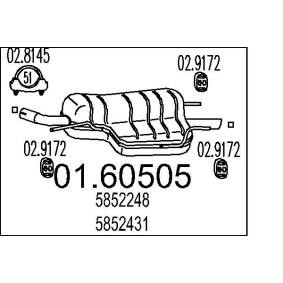 Compre Silenciador de escape de MTS online para Astra G Classic Hatchback (T98) a precios moderados
