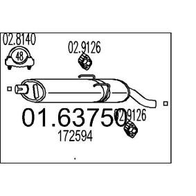 Comprar Silenciador trasero de MTS 01.63750 a bajo precio de 50,37 €