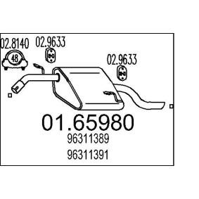 Achetez des Silencieux arrière MTS 01.65980 à prix pour 64,62 €