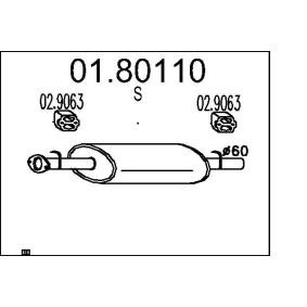 Achetez des Silencieux intermédiaire MTS 01.80110 à prix pour 85,66 €