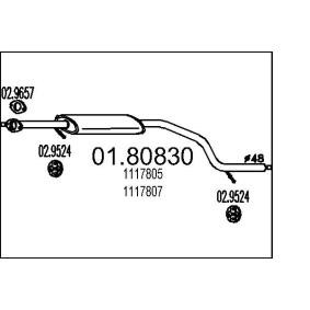 Compre Silenciador intermedio de MTS online para Mondeo Mk3 Familiar (BWY) a precios moderados
