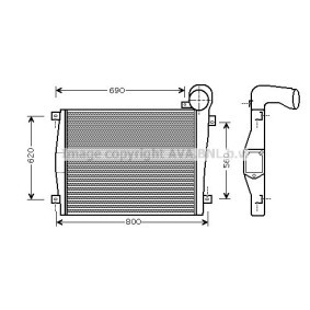 Compre Intercooler da PRASCO ME4186 a um preço baixo por 1202,59 €