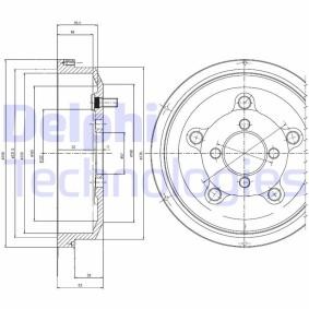 Achetez des Tambour de frein DELPHI BF514 à prix pour 98,14 €