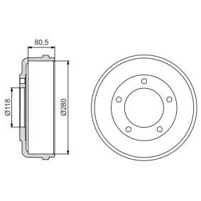 Achetez des Tambour de frein BOSCH 0 986 477 203 à prix pour 103,01 €