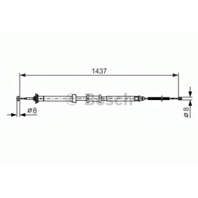 Compre Cabo de aço, travão de estacionamento da BOSCH 1 987 482 391 a um preço baixo por 22,94 €