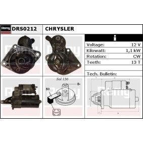 Achetez des Démarreur DELCO REMY DRS0212 à prix pour 210,38 €