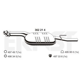 Mittelschalldämpfer 362214 von ERNST günstig für 141,13 € online kaufen