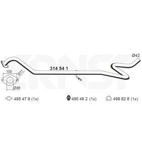 Compre Tubo de escape de ERNST online para Fiesta Mk6 Hatchback (JA8, JR8) a preços moderados