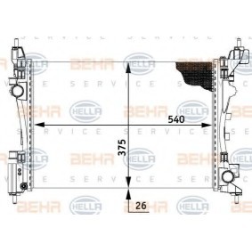 Kühler, Motorkühlung 8MK 376 728-784 von HELLA günstig für 111,97 € online kaufen