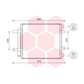 Compre Condensador de ar condicionado de VAN WEZEL online para XJ Sedan (X350, X358) a preços moderados