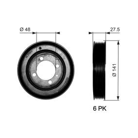 Achetez des Poulie damper (vilebrequin) GATES TVD1036 à prix pour 91,51 €