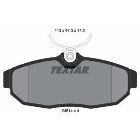 Compre Pastillas de freno de TEXTAR online para MUSTANG Coupé (C) a precios moderados