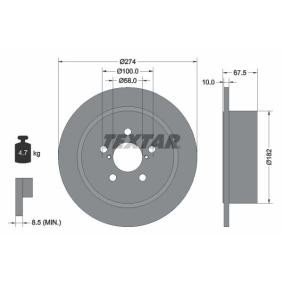 Achetez des Disque de frein TEXTAR 92167800 à prix pour 53,85 €
