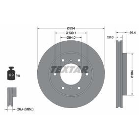 Comprar Disco de freno de TEXTAR 92180203 a bajo precio de 47,51 €