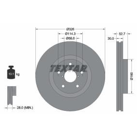 Achetez des Disque de frein TEXTAR 92194303 à prix pour 98,97 €