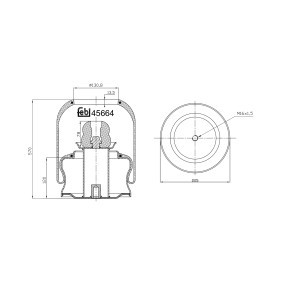 Federbalg, Luftfederung 45664 von FEBI BILSTEIN günstig für 132,19 € online kaufen