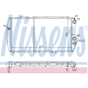 Comprar Radiador, refrigeración del motor de NISSENS 60455 a bajo precio de 154,45 €