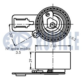 Comprar Polea tensora, correa dentada de RUVILLE 57313 a bajo precio de 20,67 €