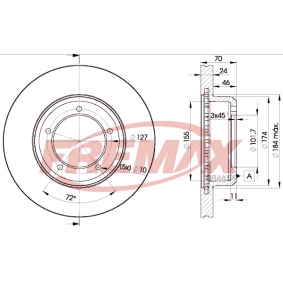 Achetez des Disque de frein FREMAX BD-0902 à prix pour 92,43 €