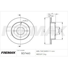 Compre Disco de travão da FREMAX BD-7460 a um preço baixo por 40,31 €