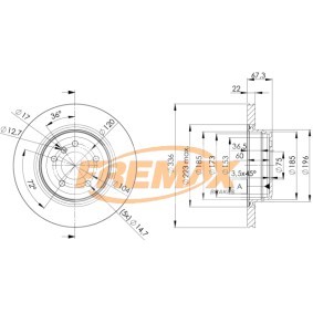 Achetez des Disque de frein FREMAX BD-4655 à prix pour 129,77 €