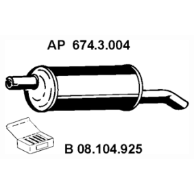 Achetez des Silencieux arrière EBERSPÄCHER 674.3.004 à prix pour 41,84 €