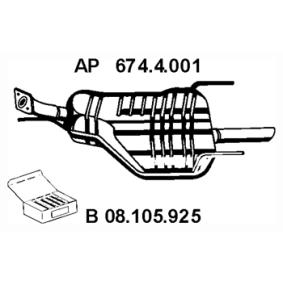 Achetez des Silencieux arrière EBERSPÄCHER 674.4.001 à prix pour 80,90 €