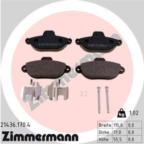 Köp Bromsbelägg av ZIMMERMANN 21436.170.4 till det låga priset 428,44 kr