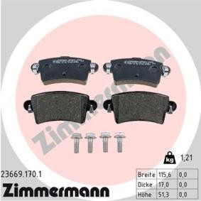 Acquista Kit pastiglie freni da ZIMMERMANN 23669.170.1 a buon mercato per soli 44,91 €