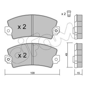 Achetez des Plaquettes de frein CIFAM 822-005-0 à prix pour 31,58 €