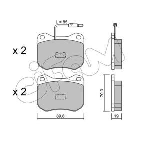 Achetez des Plaquettes de frein CIFAM 822-021-0 à prix pour 33,67 €