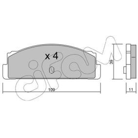 Achetez des Plaquettes de frein CIFAM 822-086-0 à prix pour 61,56 €