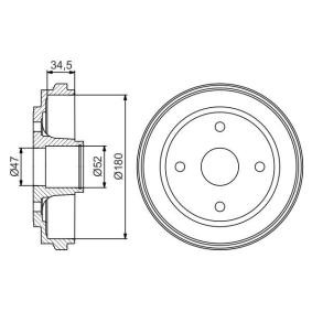 Comprar Tambor de freno de BOSCH 0 986 477 264 a bajo precio de 131,66 €