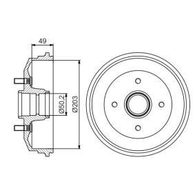 Achetez des Tambour de frein BOSCH 0 986 477 259 à prix pour 163,52 €