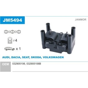 Zündspule JM5494 von JANMOR günstig für 44,42 € online kaufen