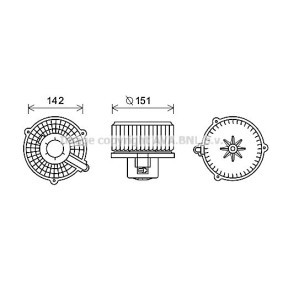 Acquista Elettromotore ventola abitacolo da PRASCO HY8400 a buon mercato per soli 88,51 €